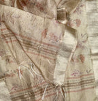 Brown Pure Organza Traditional Indian Zardozi Hand Embroidery Work Often Used For Ethnic Wear Unstitched Suit