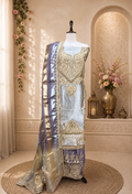 Lavender with Thread Work Unstitched Suit