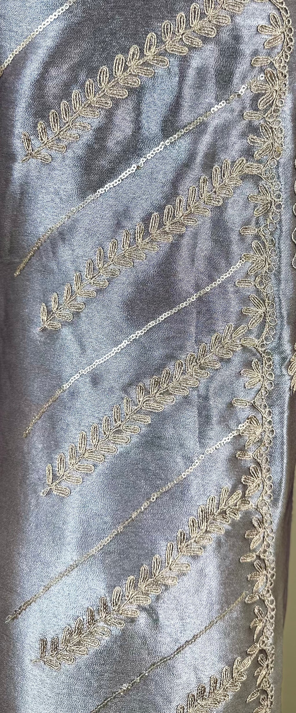 Lavender with Thread Work Unstitched Suit