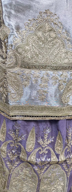 Lavender with Thread Work Unstitched Suit