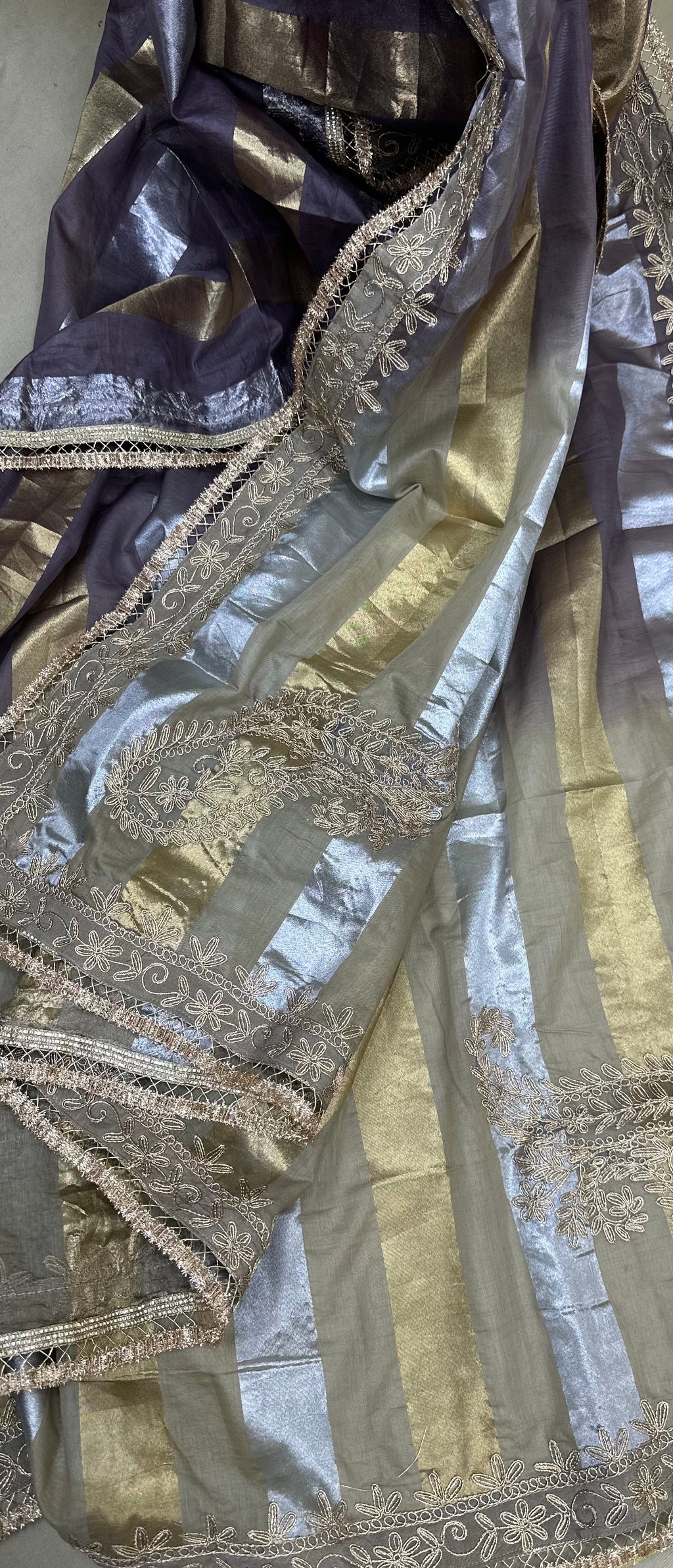 Lavender with Thread Work Unstitched Suit