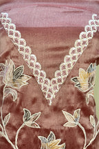 Onion Pure Tissue Featuring Floral Embroidery and Shimmering Sequined Applique