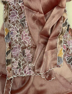 Onion Pure Tissue Featuring Floral Embroidery and Shimmering Sequined Applique